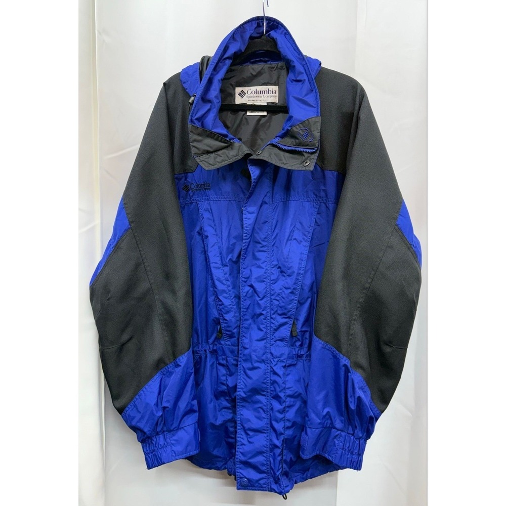 W5 VTG Columbia Men's Jacket Royal Blue‎ Black Size XL